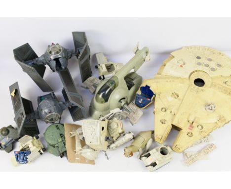 Kenner - Star Wars - A group of Star Wars items for spares or restoration including Millennium Falcon, AT-ST Scout, TIE Fight