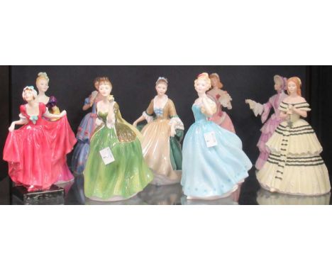 Collection 16 female ceramic figures, to include three Wedgwood, and three Royal Doulton, together with four Beswick Beatrix 