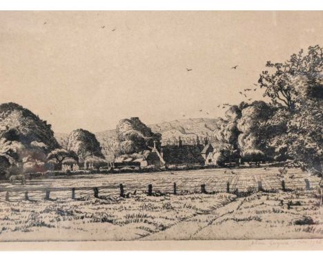 Allan Gwynne Jones RA (British. 1892-1982) 'Summer Morning' otherwise known as 'Ploughing'Signed, dated and numbered in penci