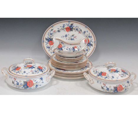 Collection ceramics to include Crown Staffordshire Penang part dinner service, six dinner plates, six dessert plates, four si