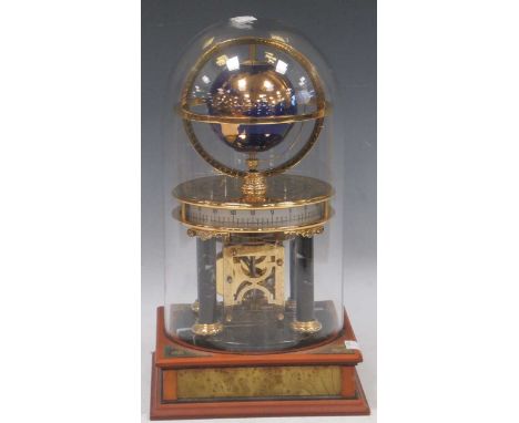 'Millennium' dome cased mantel clock, probably Franklin Mint for the Royal Geographic Society
