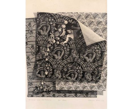 Edwina Ellis (British. b.1946-) Fortune and Misfortune - 1987Signed and titled, inscribed 'For Peter'Wood engraving,From the 
