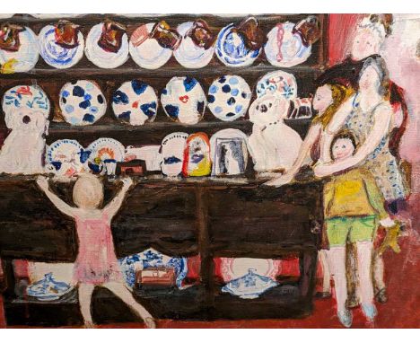A Group of Three Pictures To include, an acrylic painting titled 'Baby's First Steps', signed, 50cm x 50cm; an acrylic painti