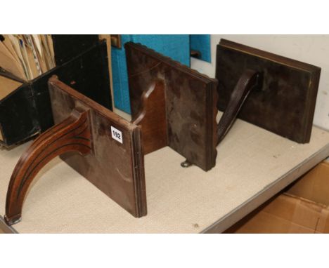 Three 19th century mahogany wall clock brackets