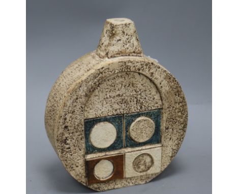 A Troika pottery 'wheel' lamp base, by Simone Killburn, c.1976, 26cm