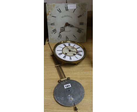 A Victorian thirty hour clock movement and one other