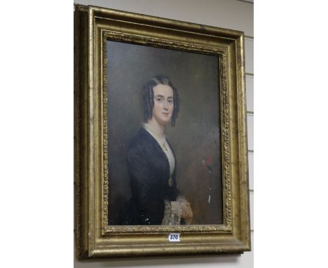 Sir George Hayter (1792-1871) oil on board, portrait of a lady, signed and dated 1854, 40 x 34cm.
