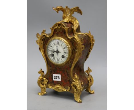 A French Boulle-work and ormolu mounted mantel clock