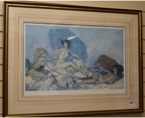 William Russell Flint limited edition print, Rococo Aphrodite, 399/850 45 x 68cm