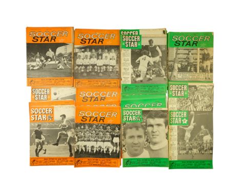 A large group of 1960s Soccer Star football magazines