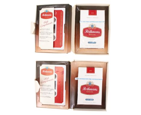 Two promotional boxes for Rothman's Special cigarettes, including an audio cassette tape London Symphony Orchestra "The Rothm