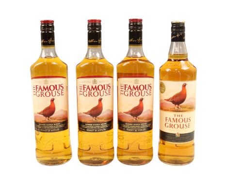 Four bottles of The Famous Grouse Blended Scotch Whisky, each 1L
