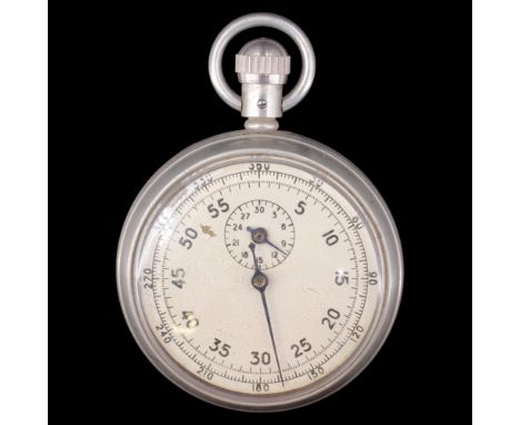 A Second World War British Army 1/5 second stopwatch, (running when catalogued) 