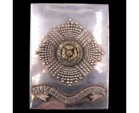 A Victorian 5th Volunteer Battalion Royal Scots shoulder belt plate by Marshall &amp; Aitken, Edinburgh