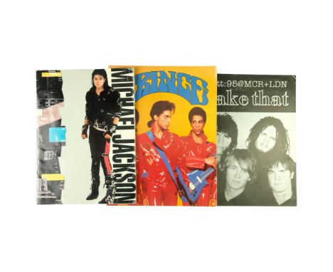 1980s-1990s Prince, Michael Jackson and Take That concert / tour programmes