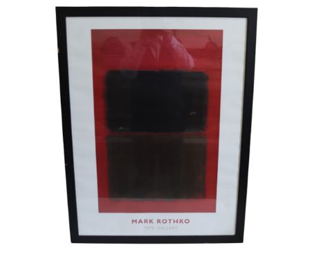 A 1996 Mark Rothko Tate Gallery poster, published by Tate Gallery Publishing Ltd, London, in ebonised frame under glass, 86 c