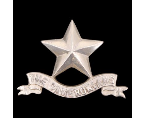 A late 19th / early 20th Century Scottish Rifles (Cameronians ) pipe major's badge, 50 x 65 mm