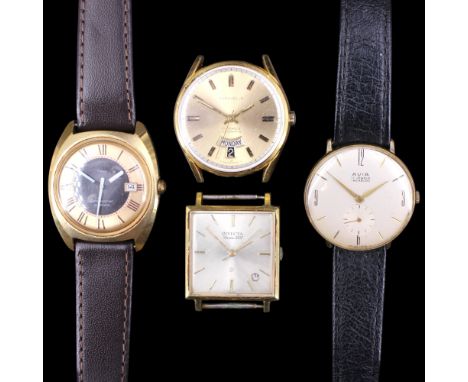Vintage Caravelle, Invicta, Avia and Timex wristwatches, circa 1950s - 1970s, (running when catalogued, accuracy and reliabil