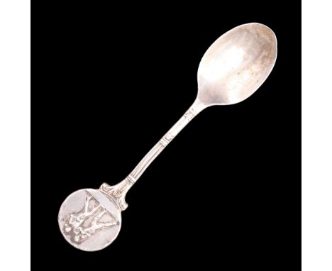 A 1938 silver boxing prize spoon, 11.5 cm, 23 g