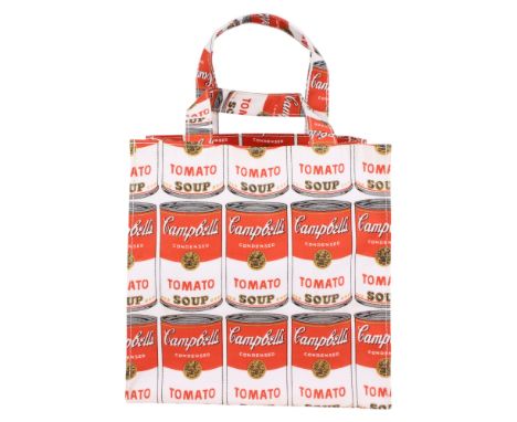 A contemporary Andy Warhol "Campbell's Soup Cans" tote bag by Cally &amp; Co, 24 cm x 14 cm x 36 cm
