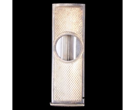 A 1970s silver cigar cutter, bearing engine-turned decoration, 13 g 
