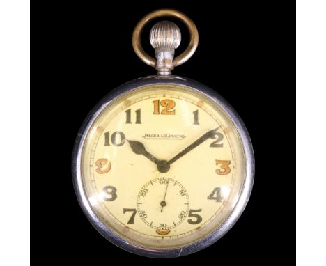 A Second World War British military GSTP pocket watch by Jaeger-LeCoultre, (a/f)