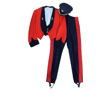 A QEII Royal Engineers Lieutenant-Colonel's Mess Dress uniform and peaked cap