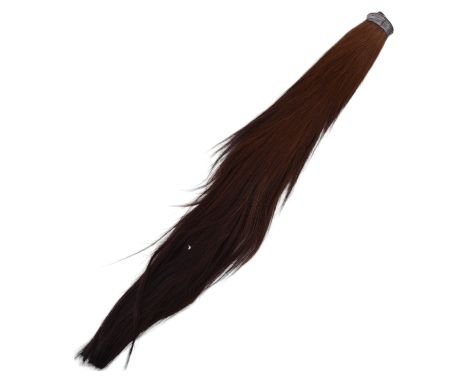 [ Lowther Castle / Earls of Lonsdale / Taxidermy] An electroplate-mounted horse's tail by Rowland Ward, engraved ""Cromlech" 