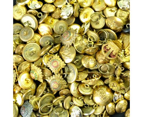 A collection of British military and other uniform buttons