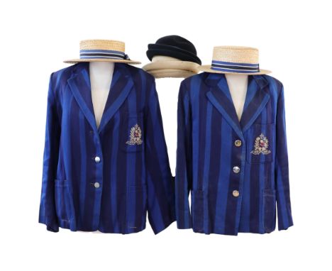 Vintage St Gabriel's School Carlisle blazers, Panama hats, straw boaters and felt hats together with a Girl Guides beret, cir