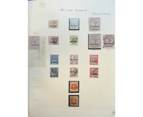 British Levant Mint and used collection on album pages (from Lot 107), with some of the scarce issues usually missing from co