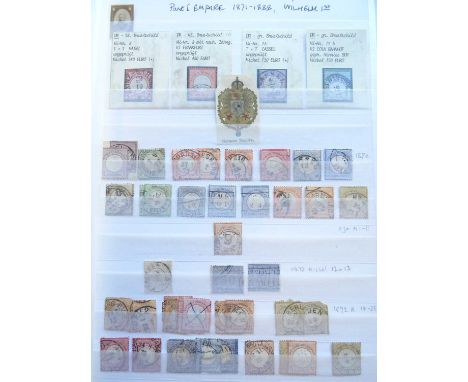 Germany Organised collection of about 3000+ stamps, majority used, in two stockbooks from first Empire issues through to Alli
