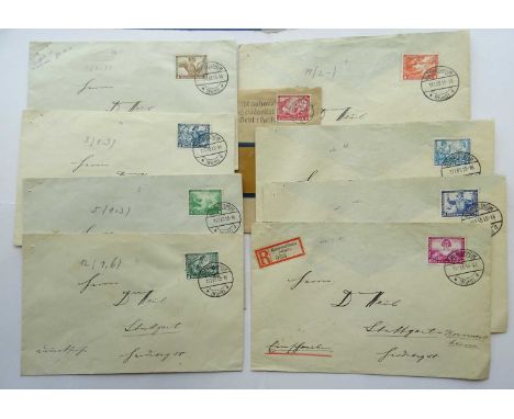 Germany Group of Third Reich postal history, 30 covers 1926-1935 to same addressee, all single frankings with at least eleven