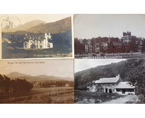 Cumbria and Scotland Topographical Postcards. Two vintage albums of topographical postcards, one album of Scotland cards (128