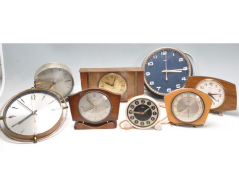 A collection of eight vintage retro mid 20th century and later mantle clocks by Metamec. The collection comprising of vast va