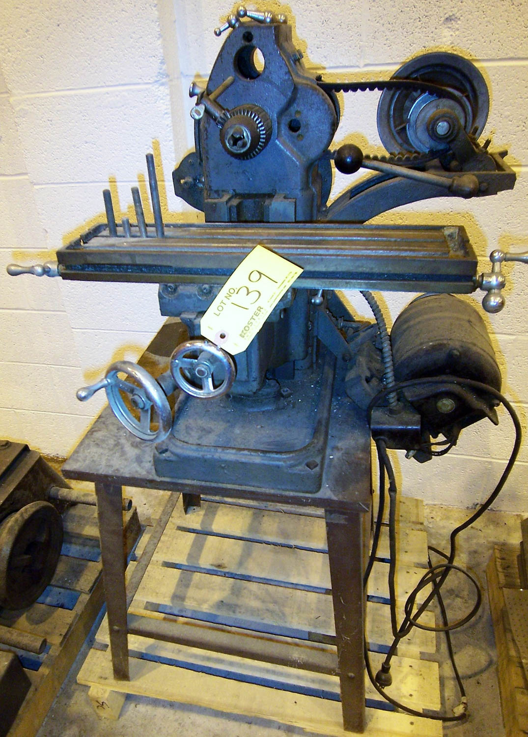 ATLAS MDL. MFB HORIZONTAL MILLING MACHINE, SINGLE PHASE, WITH 41/2" X