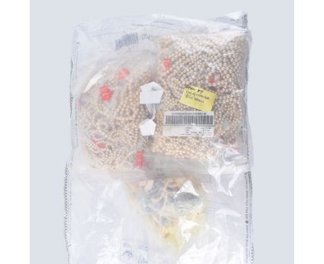 Huge vintage pearl lot. Lot included faux and fresh water pearls. The lot is in a "Fraudstopper" bag, which the gallery recei
