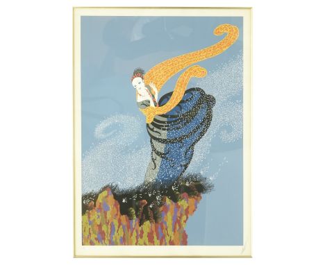 Erte, French (1892 - 1990) Artist Proof Color Serigraph on Paper "Summer Breeze 1978" Pencil Signed and Marked "AP" on Lower 