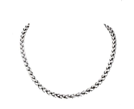 Vintage David Yurman Sterling Silver and 14K Gold Chain Necklace. Stamped 925, 585, D. Yurman. Measures 16" L. Approx. weight