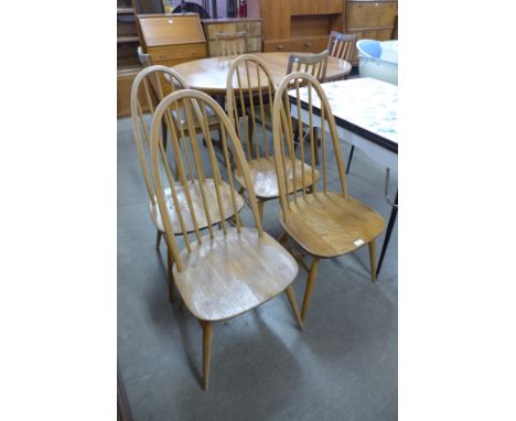 A set of four Ercol Blonde chairs 