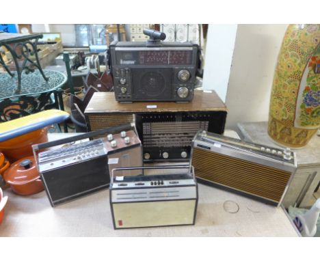 Four vintage portable radios and another 