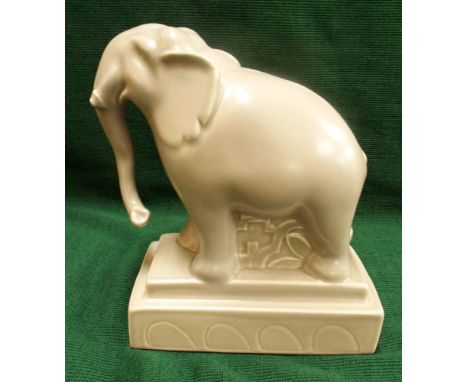 Poole Pottery studio model of a grey glazed elephant, height 18cm   No sign of obvious damage or restoration 