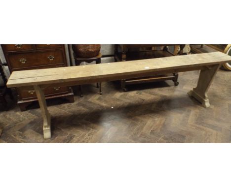 Long elm bench seat 