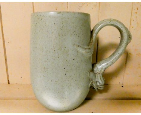 Poole Pottery tankard with dolphin shaped handle after Guy Sydenham (unfortunately damaged, exact piece present)