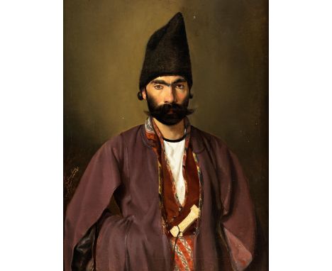 Friedrich Ritter von Amerling, 1803 Spittelberg – 1887 WienPORTRAIT EINES OSMANEN ODER ARABERSÖl auf Leinwand.90 x 71 cm.Seit