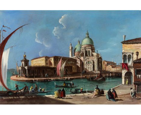 Giacomo Guardi, 1764 Venedig – 1835 ebendaVENEDIGVEDUTE: BLICK AUF DIE KIRCHE SANTA MARIA DELLA SALUTE MIT DER PUNTA DELLA DO