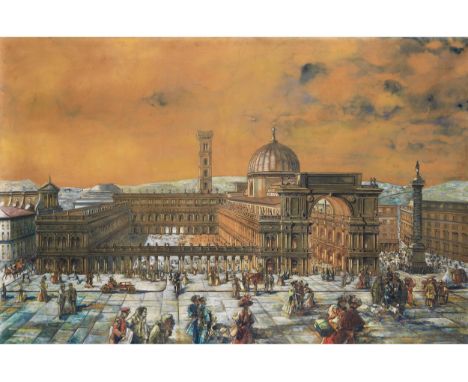 Ermenegildo Agazzi, 1866 – 1945 undAchille Cattaneo, 1872 – 1932ARCHITEKTURIDEALENTWURF, WOHL FÜR EINE GROSSE ITALIENISCHE PA