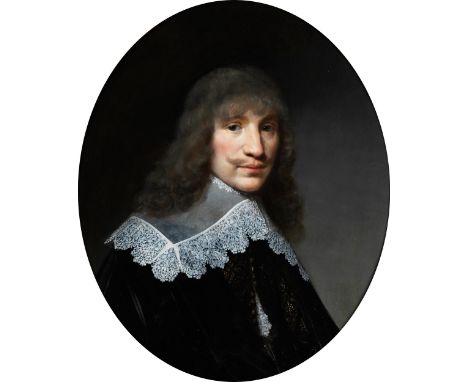 Jan Anthonisz van Ravesteyn, um 1570 Den Haag – 1657 ebenda, zug.PORTRAIT EINES ELGANTEN MANNESÖl auf Holz.Im Hochoval 69 x 5