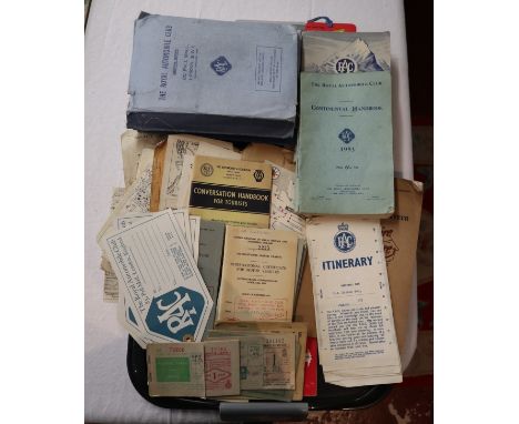Collection of automotive ephemera to include the Royal automobile club