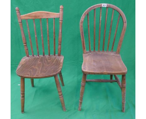 Set of 4 stick back chairs and another